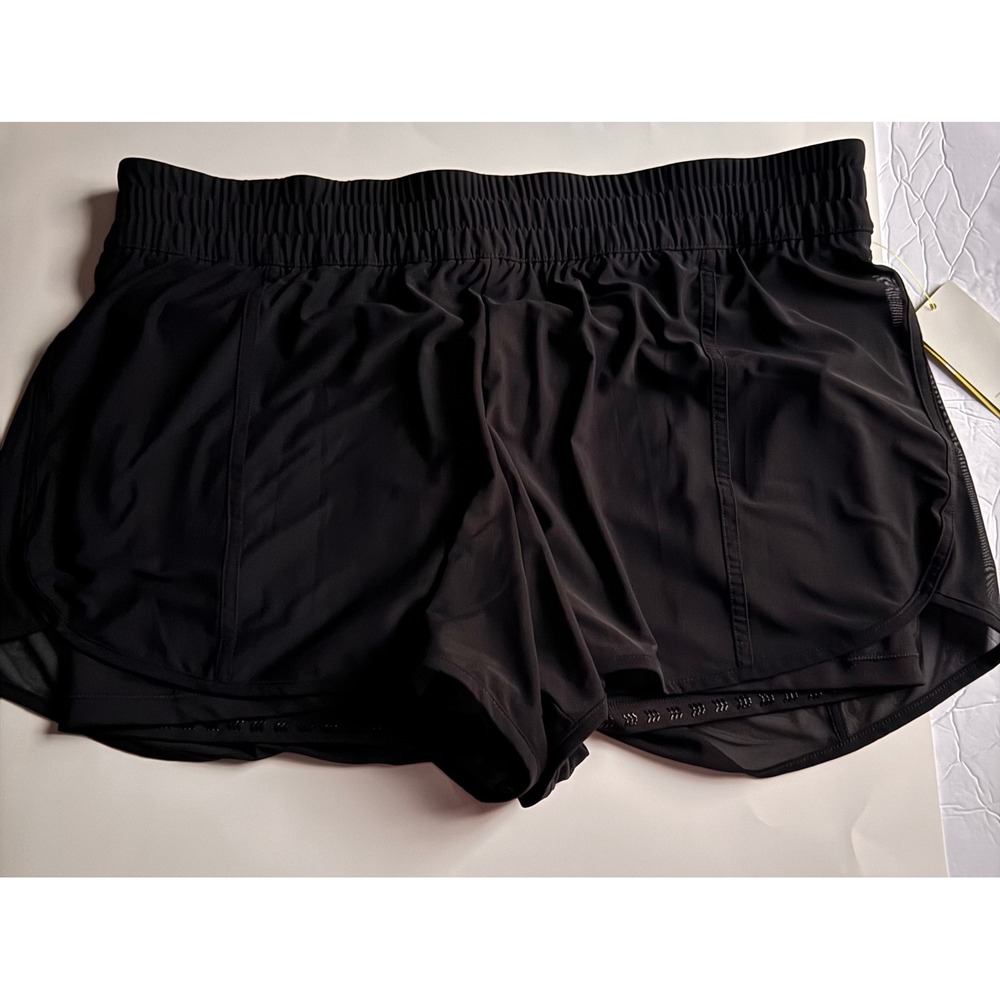 All in Motion Mesh Run Shorts Black XXL Mid Rise 3 Inch Inseam 2-in-1 Athletic